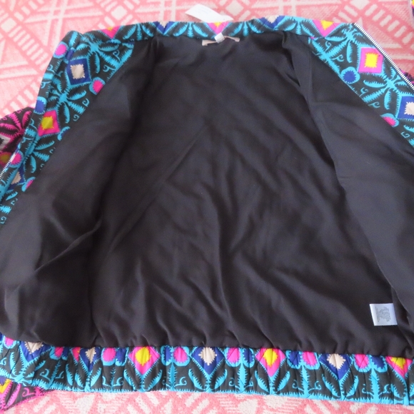 Colorful Kids JacketMara Hoffman Women Multicolor Quilted Bomber Jacket trickste - Picture 2 of 7